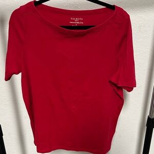 Talbots Classic Red Short Sleeve Tee